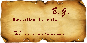 Buchalter Gergely névjegykártya